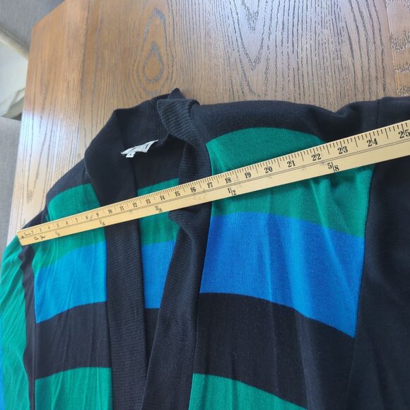 Vintage Felicity Barbara Lesser Women's Size S Stripe Batwing Cardigan Sweater - Picture 12 of 16